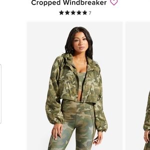 NWT Camo Cropped Windbreaker, Size XXL
